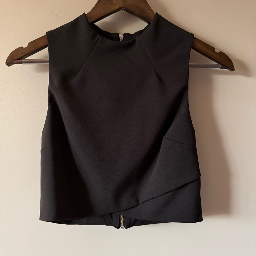 Topshop Black Crop Top